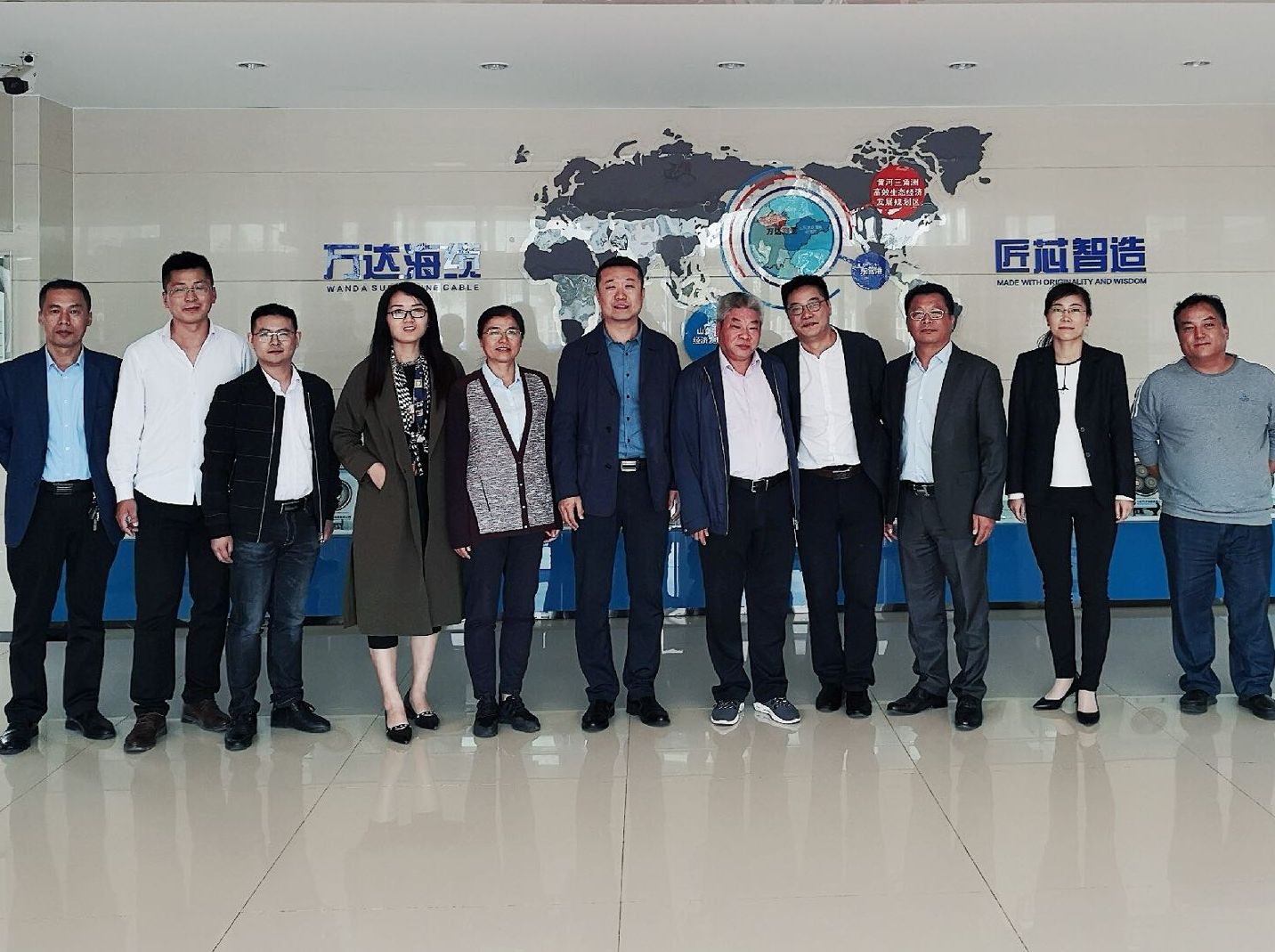 双创新能源公司客人一行来到万达海缆考察交流